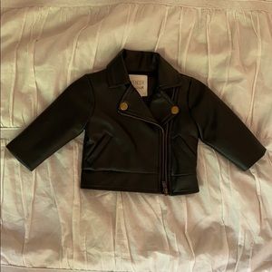 Black Leather Jacket Newborn Unisex
